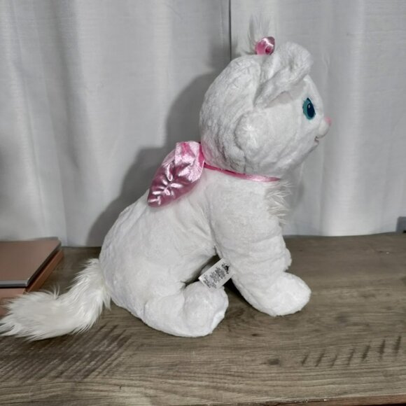 Disney Parks Marie Large Plush Aristocats White Cat Pink Bow 18” Tall - Picture 7 of 9